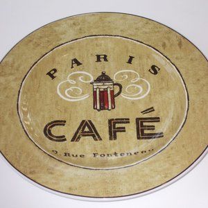 EUC Paris Cafe Plate approximately little over 8"